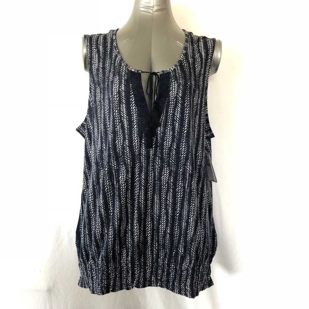 Susina Linen Blend Tank Top (plus size)